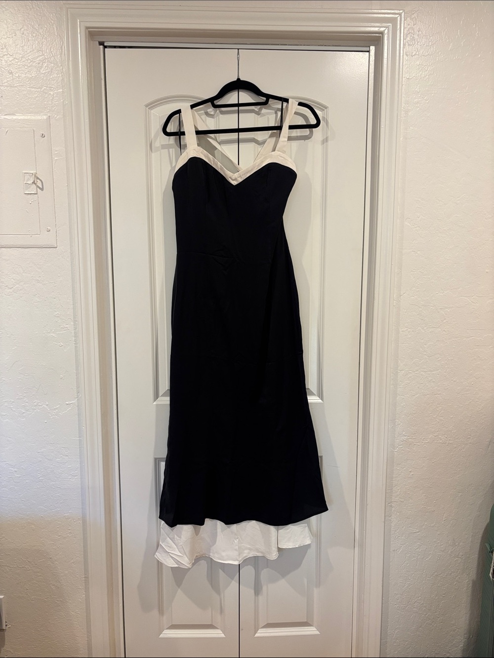 Abercrombie & Fitch Black Dress with Cream Trim
